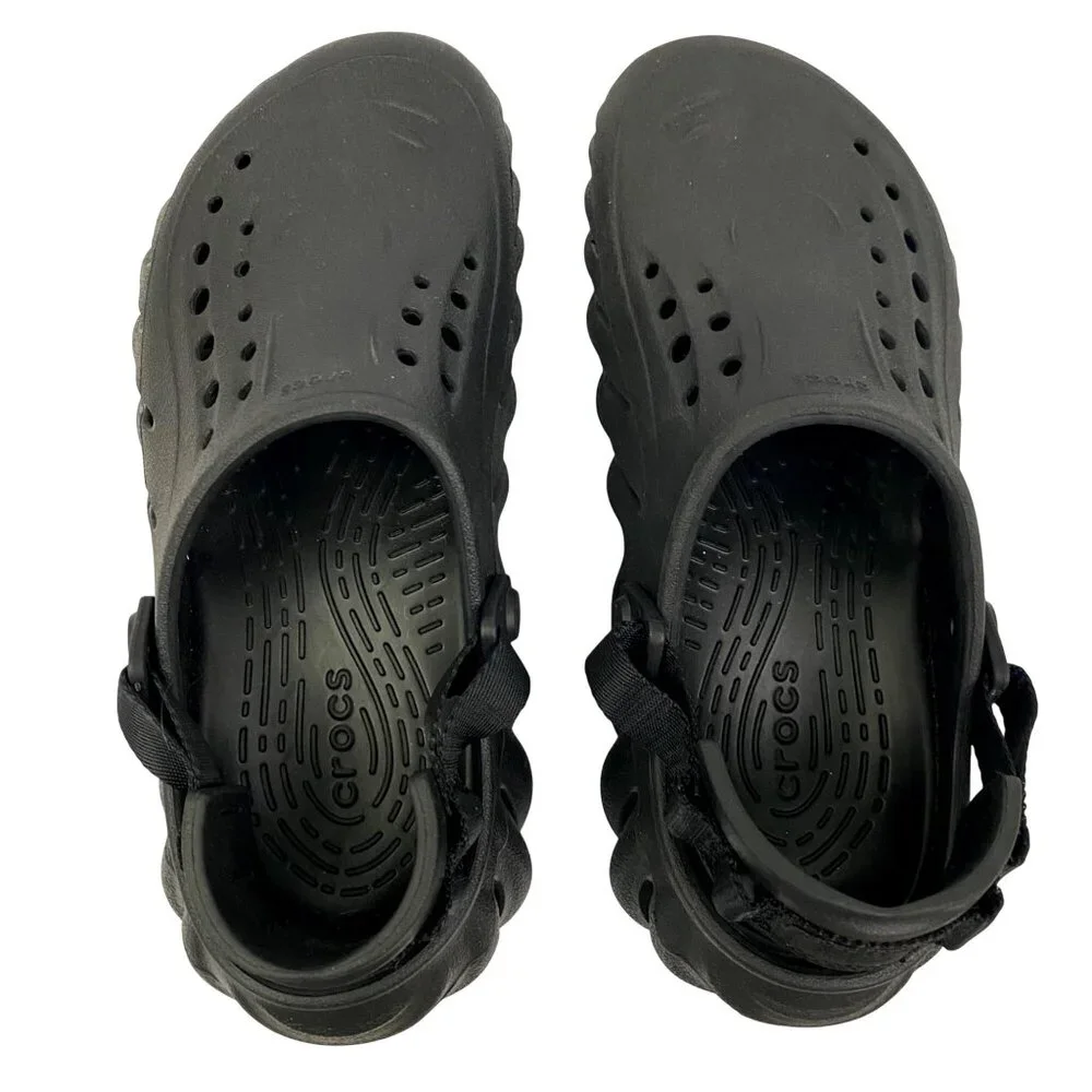 Crocs Echo Slip on Clogs Shoes Chunky Trendy Black 207837 Women’s 7 - Picture 5 of 10